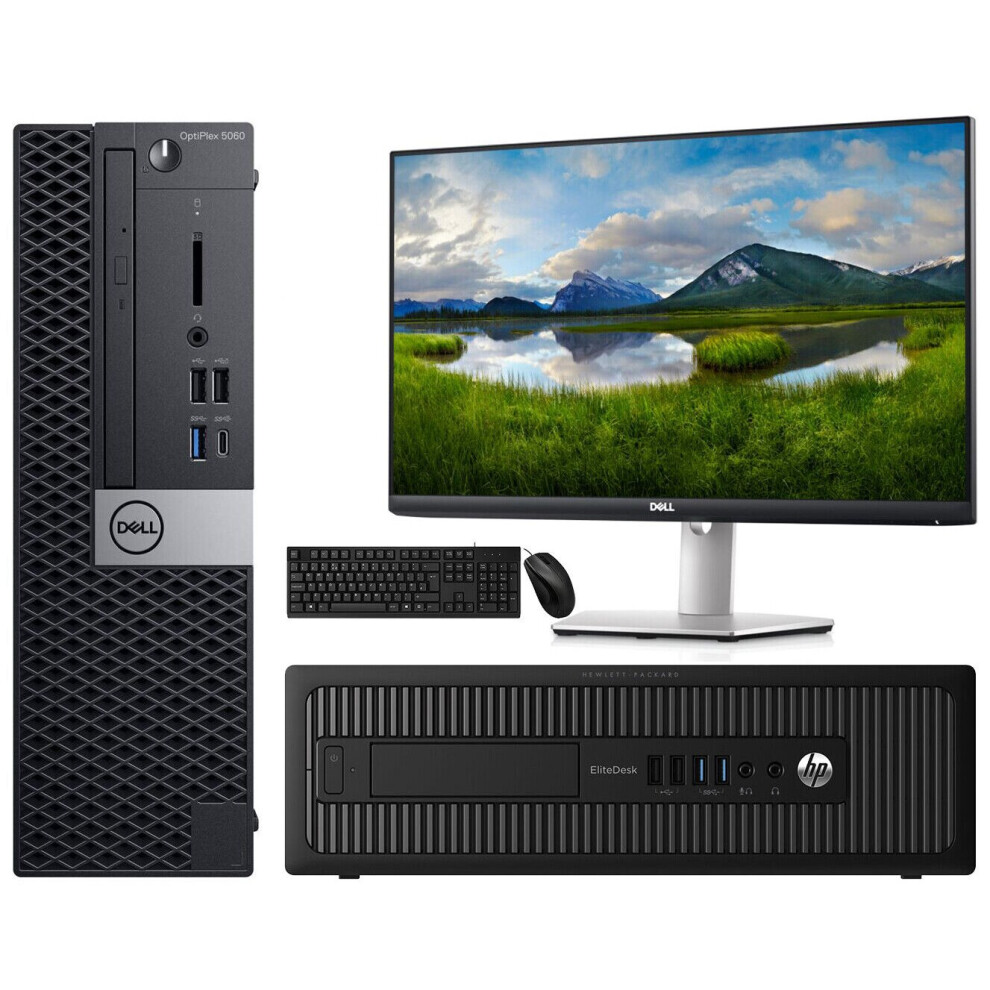 Refurbished Dell HP PC Computer Bundle Corei5 22" Monitor 16GB Ram 240GB SSD WiFi