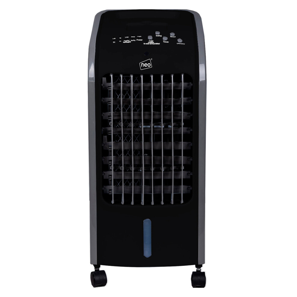 Neo 4L Black 80W Oscillating Portable Cooler Fan with Remote Control